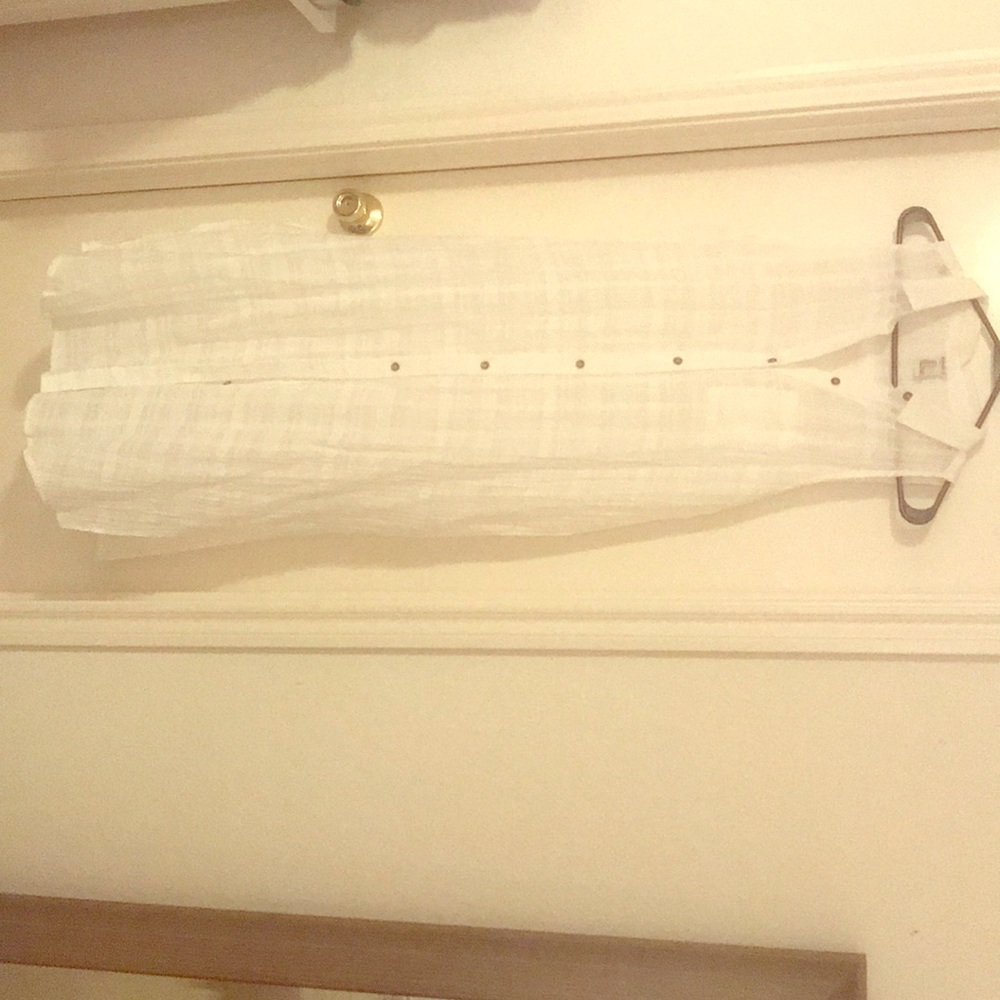 Forever 21 full length button down white dress